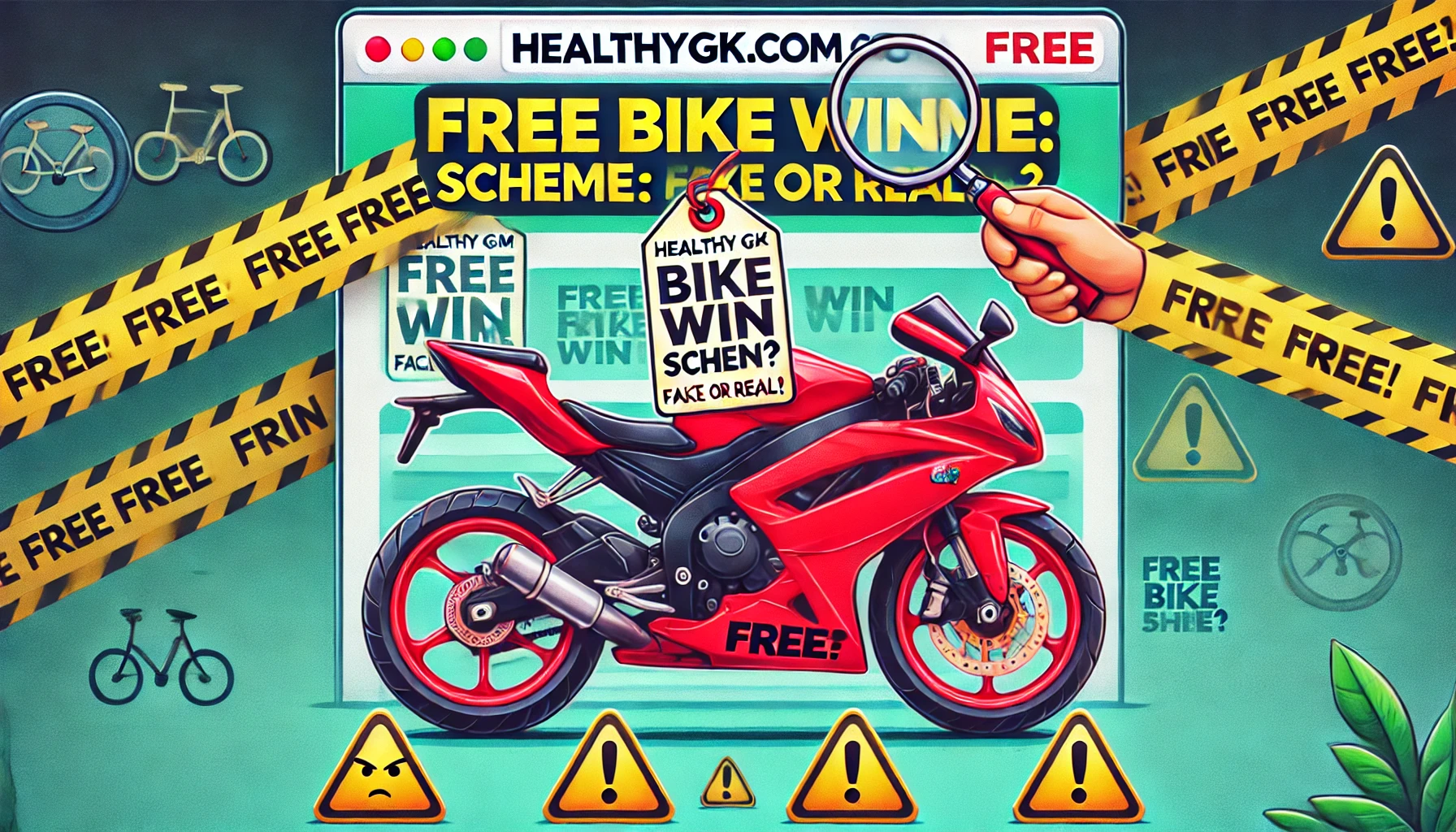 Healthy gk.com free bike win scheme fake or real