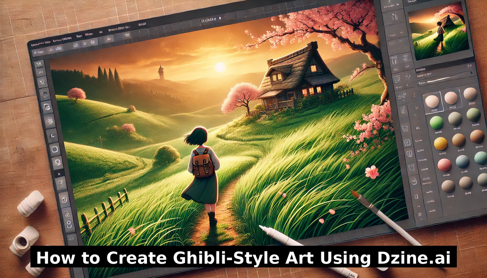 how to make ghibli style images by dzine.ai