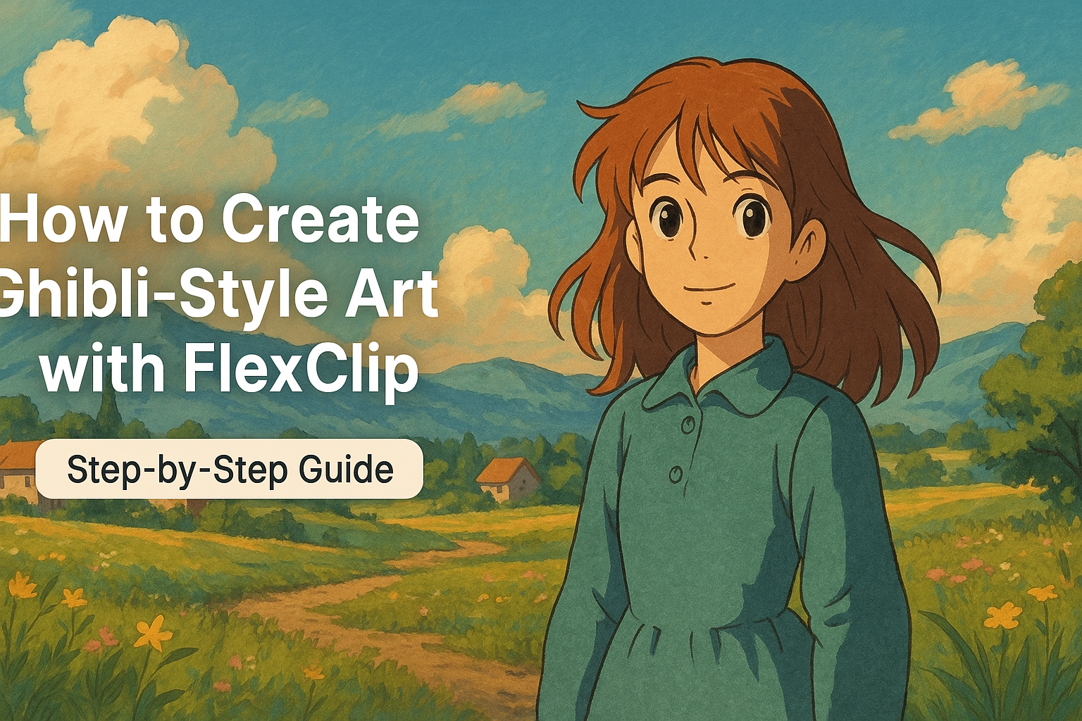 flexclip.com ghibli art style images: How to make Guide